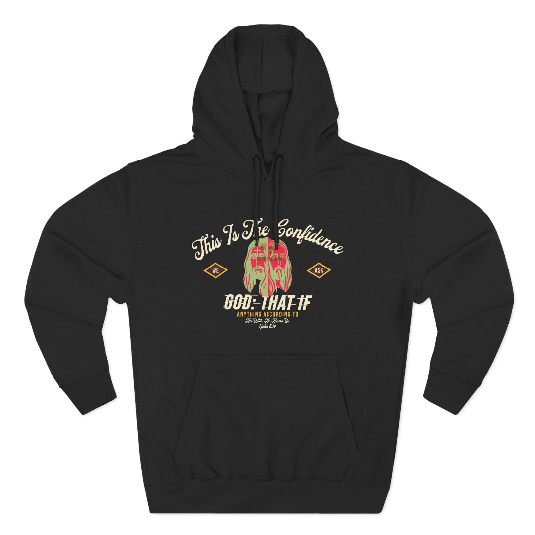 Unisex Hoodie 1 John 5:14 BLACK