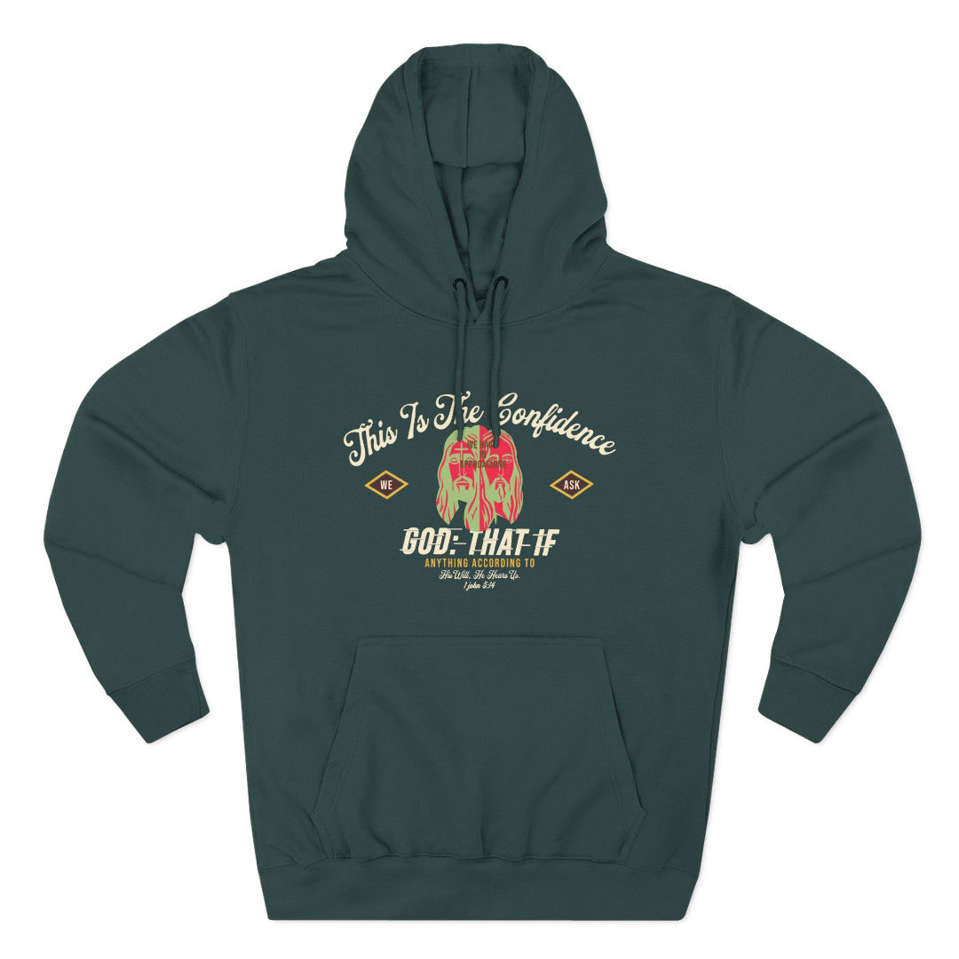 Unisex Hoodie 1 John 5:14 GREEN