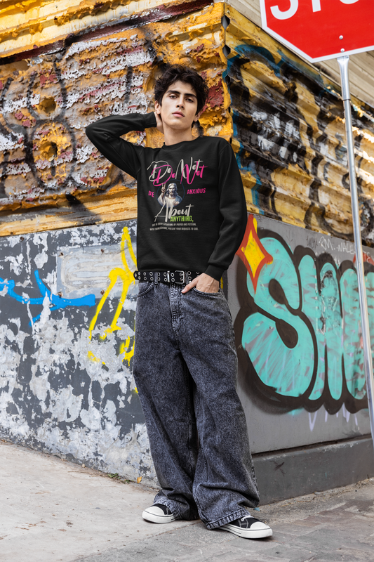 Unisex black Sweatshirt Philippians 4:6