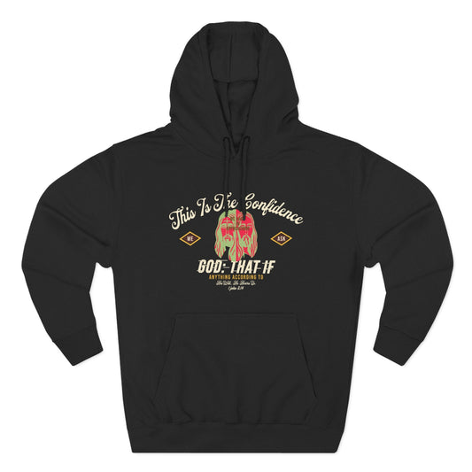 Unisex Hoodie 1 John 5:14 BLACK