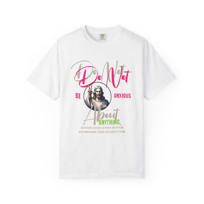 Unisex T-shirt - Philippians 4:6 WHITE